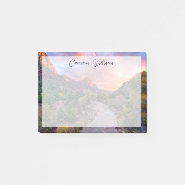 Mountains | The Watchman Zion Nathional Park Utah Post-it Notes (Front)