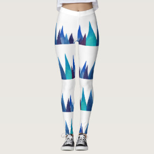 Mountains Top Abstract Art Leggings