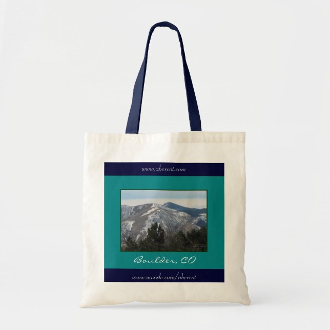 Mountains & Trees, Boulder, CO Tote Bag (Front)