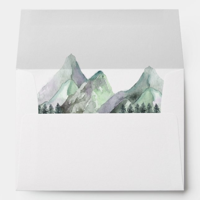 Mountains Trees Return Address Envelope (Back (Bottom))