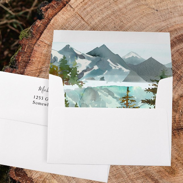 Mountains & Trees Rustic Envelope (Creator Uploaded)