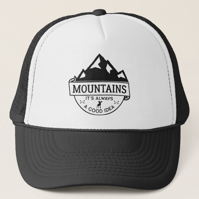 Mountains Trucker Hat (Front)