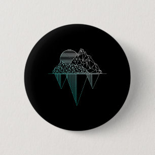 Mountains Vintage Hiking Camping Trekking Climbing 2 Inch Round Button