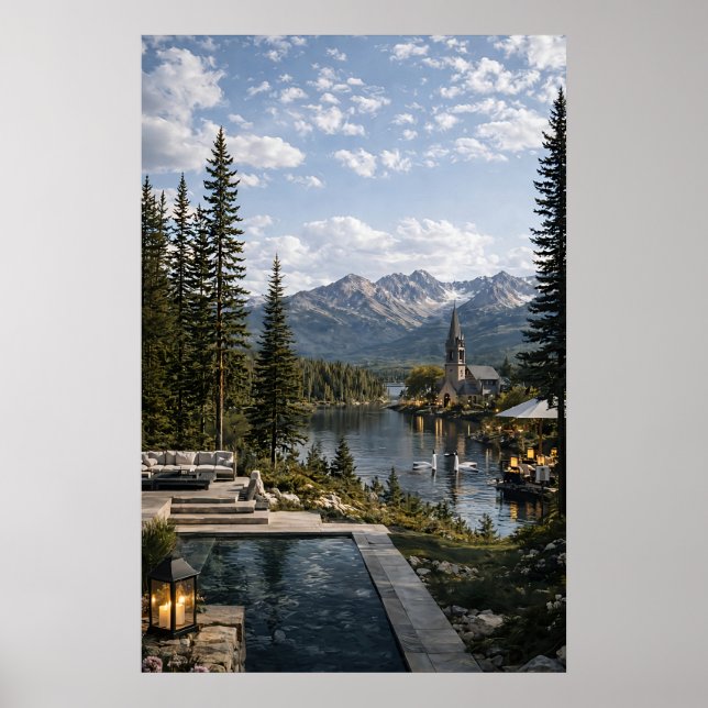 Mountains wall art for living room (Front)