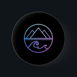Mountains Waves Nature Outdoor Surf Hiking Surfer  2 Inch Round Button<br><div class="desc">Mountains Waves Nature Outdoor Surf Hiking Surfer</div>