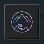 Mountains Waves Nature Outdoor Surf Hiking Surfer  Magnet<br><div class="desc">Mountains Waves Nature Outdoor Surf Hiking Surfer</div>