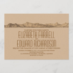 Mountains wedding invitation