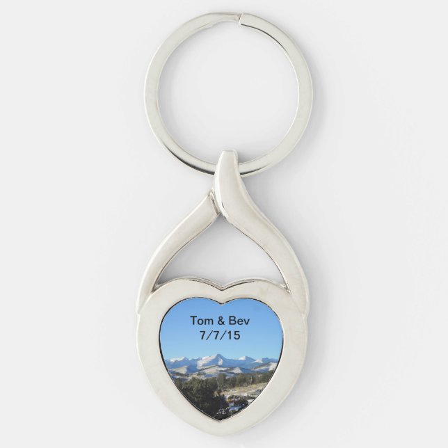 Mountains Wedding Keychain (Front)