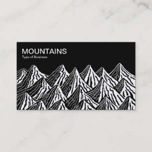 Mountains - White and Black Business Card