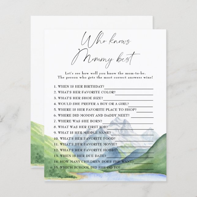 Mountains - Who knows mommy best (Front/Back)