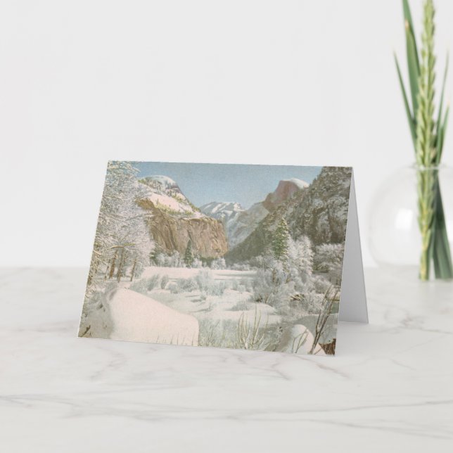 Mountains Winter Snow Vintage Holiday Christmas (Front)