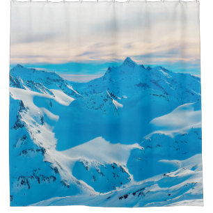 Mountains with snow peaks and sunset skysnow,alpin