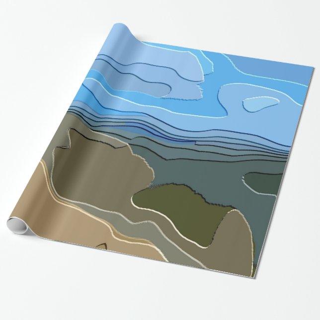 MOUNTAINS WRAPPING PAPER (Unrolled)