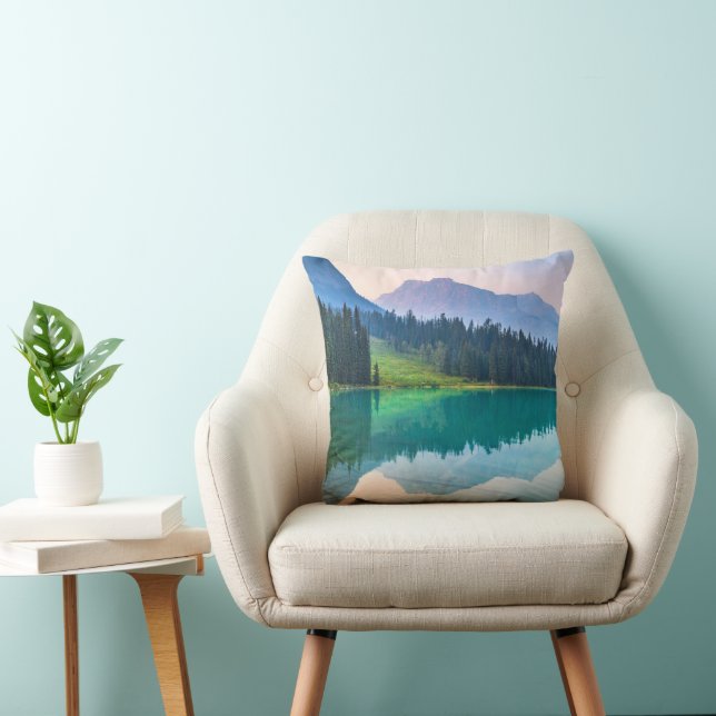 Mountains | Yoho National Park, British Columbia Throw Pillow (Chair)