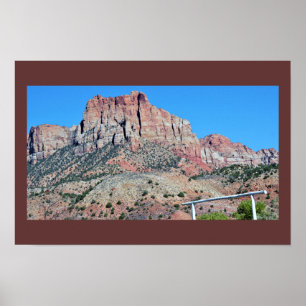 Mountains Zion National Park Poster
