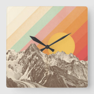 Mountainscape 1   Florent Bodart Square Wall Clock