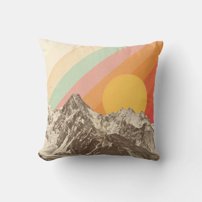 Mountainscape 1 | Florent Bodart Throw Pillow (Front)