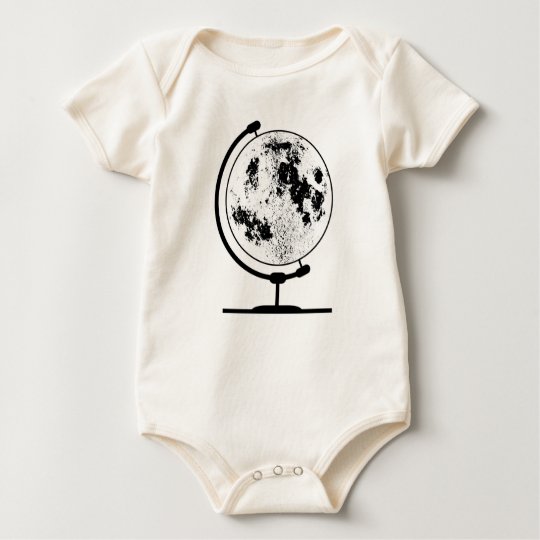 Mounted Lunar Globe On Rotating Swivel Baby Bodysuit