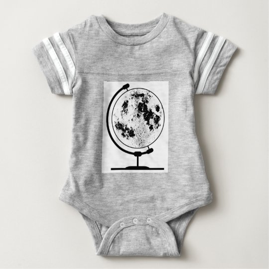 Mounted Lunar Globe On Rotating Swivel Baby Bodysuit