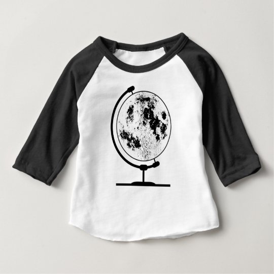 Mounted Lunar Globe On Rotating Swivel Baby T-Shirt