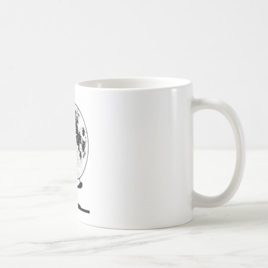 Mounted Lunar Globe On Rotating Swivel Coffee Mug