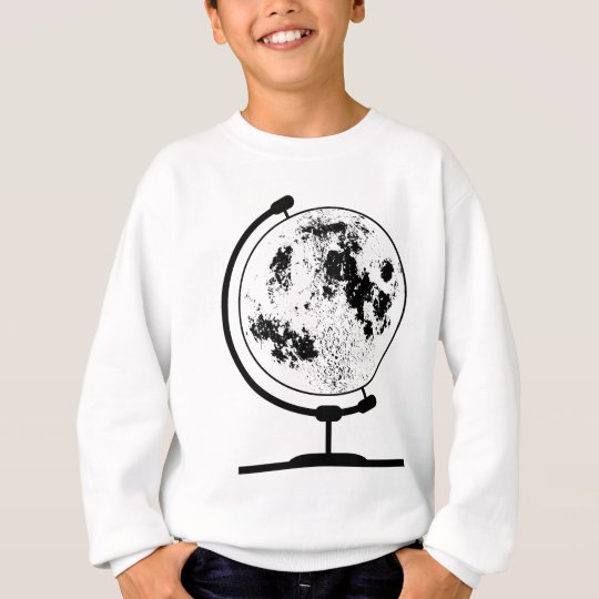 Mounted Lunar Globe On Rotating Swivel Sweatshirt