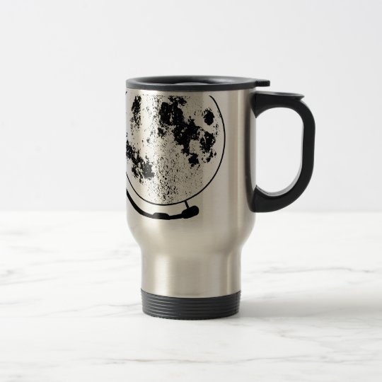 Mounted Lunar Globe On Rotating Swivel Travel Mug