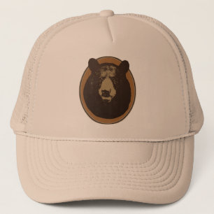 Mounted Taxidermy Bear Head Graphic Trucker Hat