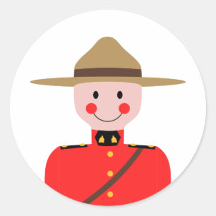 Mountie Classic Round Sticker