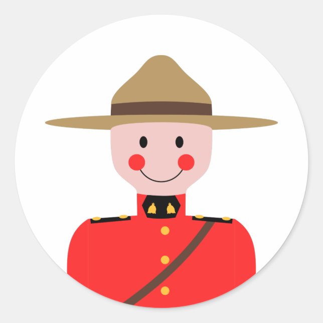 Mountie Classic Round Sticker (Front)