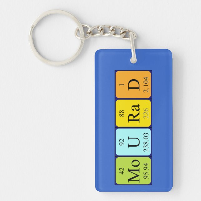 Mourad periodic table name keyring (Front)