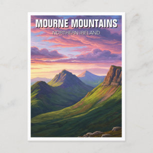 Mourne Mountains Northern Ireland Travel Postcard