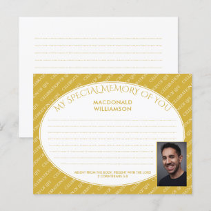 Mourners SPECIAL SHARE MEMORY OF YOU Photo Card
