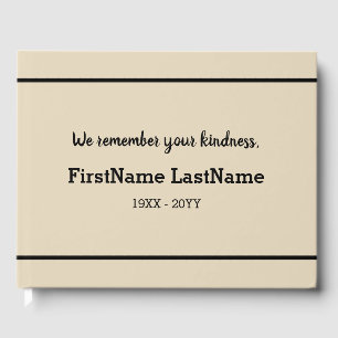 Mournful and Customized Funeral Guestbook