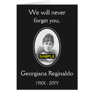 Mournful, Conservative Memories Card, w/ Photo