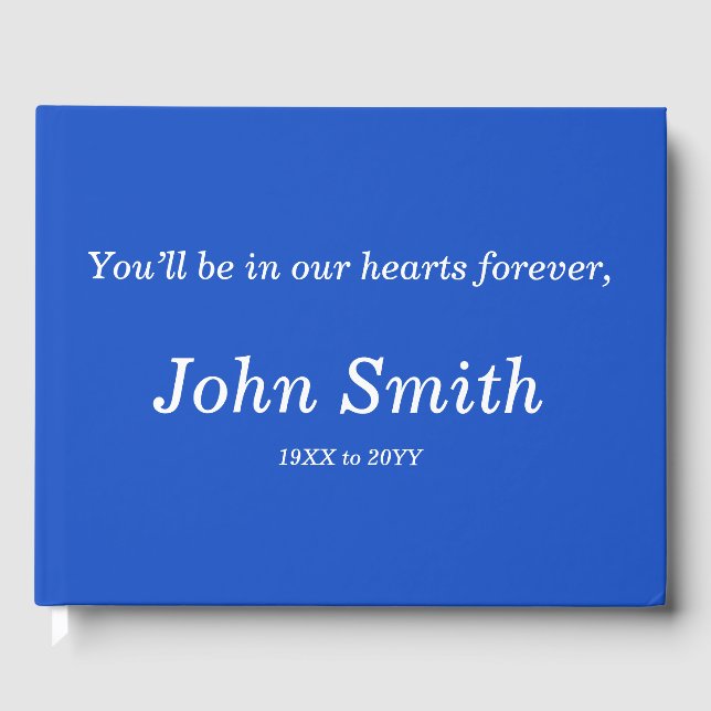 Mournful & Customized Memorial Guestbook (Front)