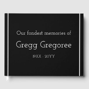 Mournful, Personalized Memorial Guestbook