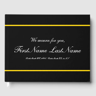 Mournful & Personalized Sympathies Guestbook