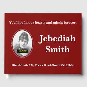 Mournful & Plain Condolences Guestbook