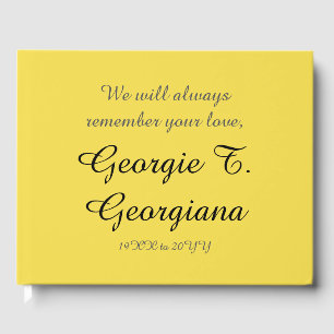 Mournful & Respectable Memorial Guestbook