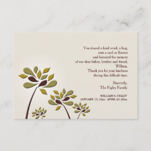 Mournful Sympathy Thank You Card