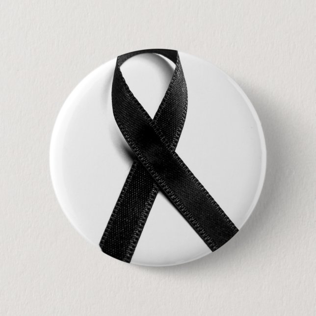 Mourning - Black Ribbon 2 Inch Round Button (Front)