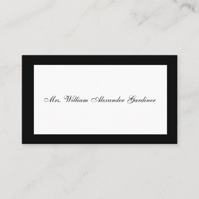 Mourning Calling Card (Front)