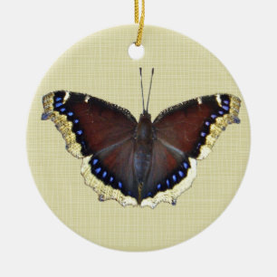 Mourning Cloak Butterfly - Nymphalis antiopa Ceramic Ornament