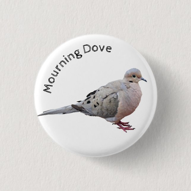 Mourning Dove 1 Inch Round Button (Front)