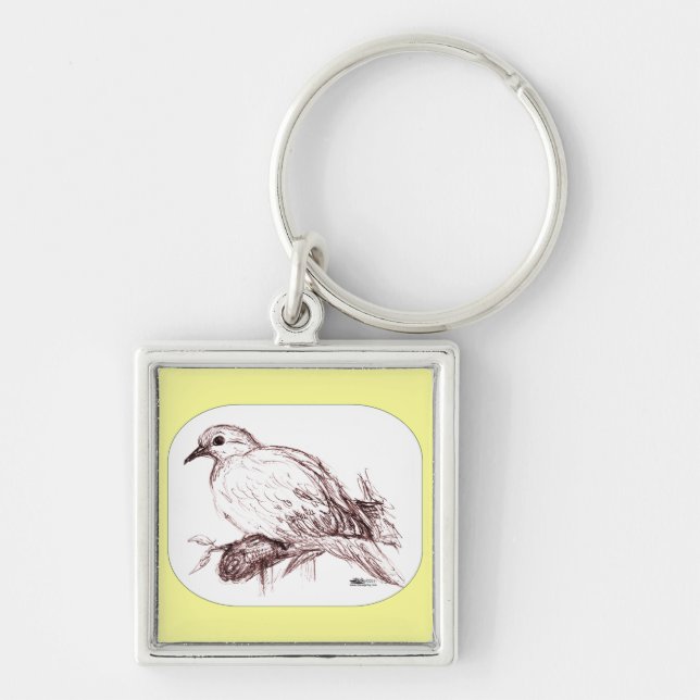 Mourning Dove Baby Keychain (Front)