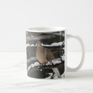 Mourning Dove in the snow mug