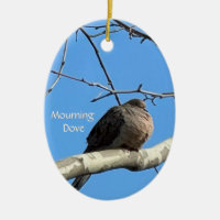 Mourning Dove in Tree Ornament 
