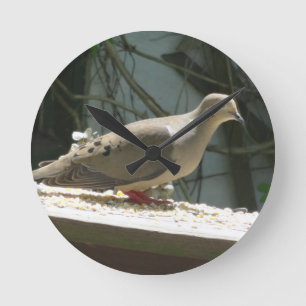 Mourning Dove Round Clock