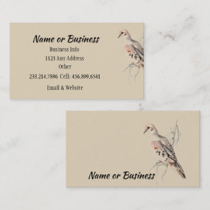 Mourning Dove/ Turtle Dove Card  to Customize